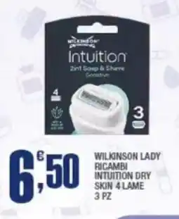 Splendidi e Splendenti Wilkinson Lady Intuition Dry Skin 4 Lame offerta