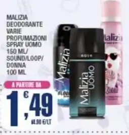 Splendidi e Splendenti Malizia deodorante varie profumazioni offerta