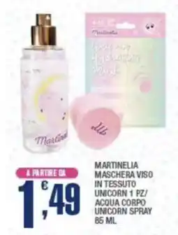 Splendidi e Splendenti Martinelia maschera viso in tessuto unicorn offerta