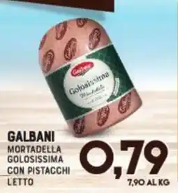 Gran Risparmio Galbani mortadella golosissima con pistacchi letto offerta