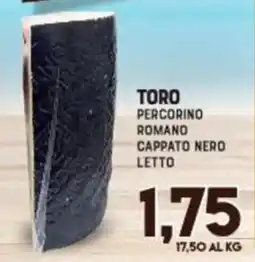 Gran Risparmio Toro percorino romano cappato nero letto offerta