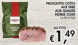 Coal Prosciutto cotto alle erbe Nobile Coati offerta