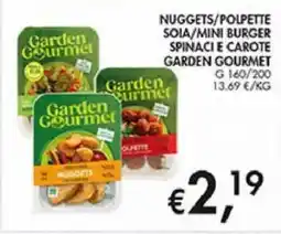 Coal Nuggets polpette soia mini burger spinaci e carote garden gourmet offerta