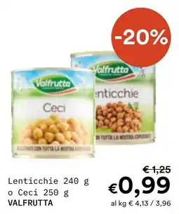 Borello Supermercati Lenticchie Ceci Valfrutta offerta