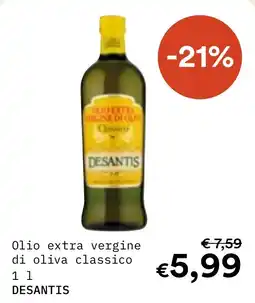 Borello Supermercati Olio extra vergine di oliva classico Desantis offerta