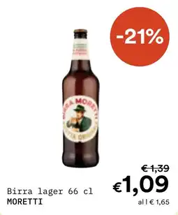 Borello Supermercati Birra lager MORETTI offerta