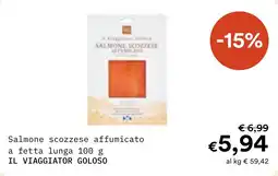 Borello Supermercati Salmone scozzese affumicato IL VIAGGIATOR GOLOSO offerta