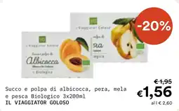 Borello Supermercati Succo e polpa di albicocca, pera, mela e pesca Biologico offerta