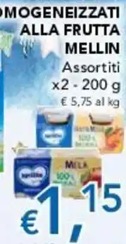 Migross Supermercati e Market Yogurt omogeneizzato alla frutta Mellin offerta
