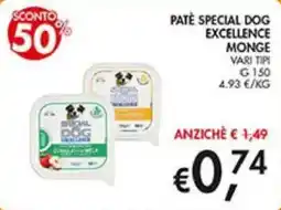 Coal Paté Special Dog Excellence Monge offerta