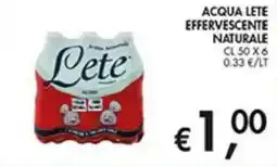 Coal Acqua Lete effervescente naturale offerta