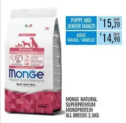 Moby Dick Monge Natural Superpremium Monoprotein All Breeds offerta