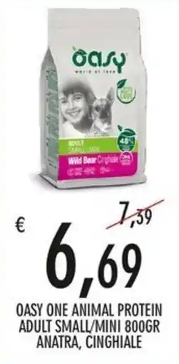 Moby Dick Oasy One Animal Protein Adult Small/Mini offerta