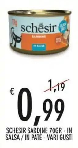 Moby Dick Schesir sardine in salsa / in pate offerta
