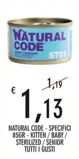 Moby Dick Natural Code - Specifici offerta