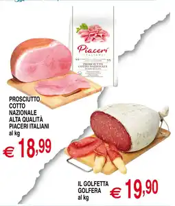 Centro Oceano Prosciutto cotto nazionale Piaceri Italiani offerta