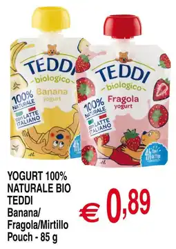 Centro Oceano Yogurt 100% naturale bio Teddi offerta