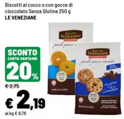 Iper La Grande Biscotti al cocco o con gocce di cioccolato Senza Glutine offerta
