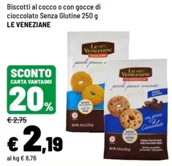 Biscotti al cocco o con gocce di cioccolato Senza Glutine