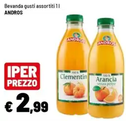 Iper La Grande Bevanda gusti assortiti ANDROS offerta