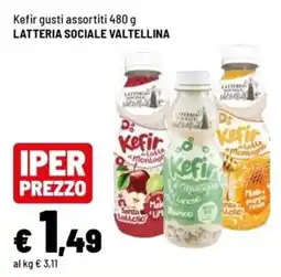 Iper La Grande Kefir gusti assortiti offerta