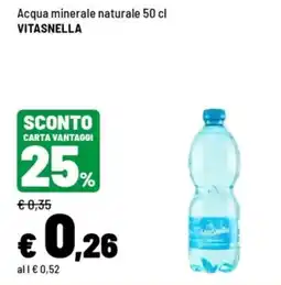 Iper La Grande Acqua minerale naturale VITASNELLA offerta