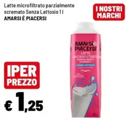 Iper La Grande Latte microfiltrato parzialmente scremato senza lattosio offerta