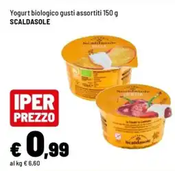 Iper La Grande Yogurt biologico gusti assortiti SCALDASOLE offerta