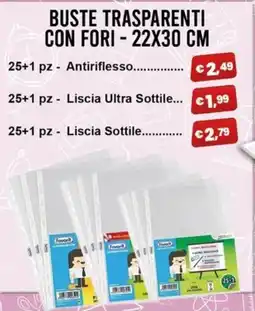 Angel Mercatone Buste trasparenti con fori Favorit offerta