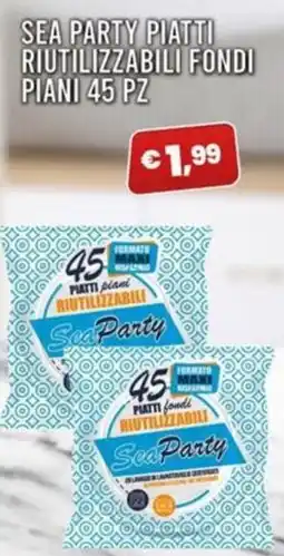 Angel Mercatone Piatti fondi riutilizzabili Sea Party offerta