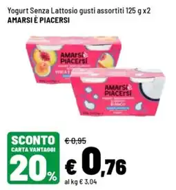 Iper La Grande Yogurt Senza Lattosio AMARSI È PIACERSI offerta