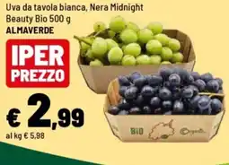 Iper La Grande Uva da tavola bianca, Nera Midnight Beauty Bio offerta