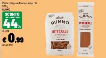 Iper La Grande Pasta integrale Rummo offerta