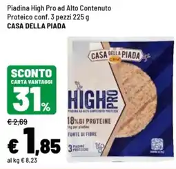 Iper La Grande Piadina High Pro Casa della Piada offerta