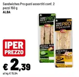 Iper La Grande Sandwiches Pro gusti assortiti ALBA offerta