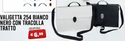 Angel Mercatone Valigetta 254 bianco nero con tracolla tratto offerta