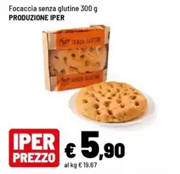 Iper La Grande Focaccia senza glutine offerta