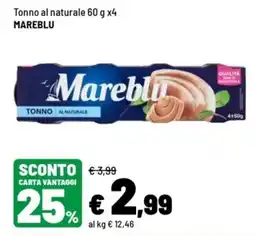 Iper La Grande Tonno al naturale Mareblu offerta