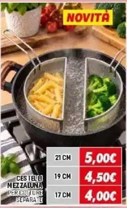 Orizzonte Cestelli mezaluna per cotture separate offerta