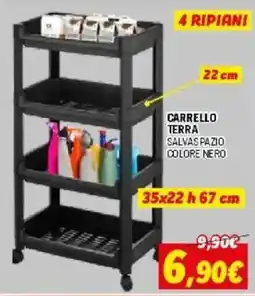 Orizzonte Carrello terra Salvas Pazio colore nero offerta