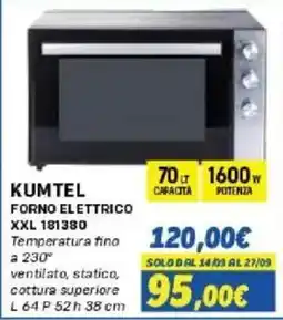 Orizzonte Forno elettrico Kumtel offerta
