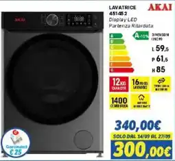 Orizzonte Lavatrice Akai offerta