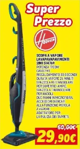 Orizzonte Scopa a vapore lavapavimenti 2in1 Hoover offerta