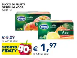 Esselunga Succo di frutta Optimum Yoga offerta