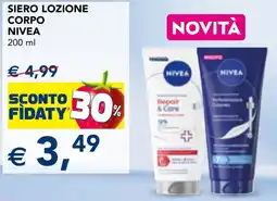 Esselunga Siero lozione corpo Nivea offerta