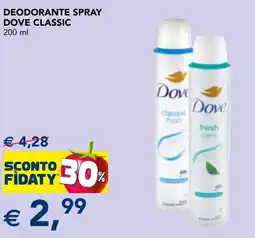 Esselunga Deodorante spray Dove classic offerta