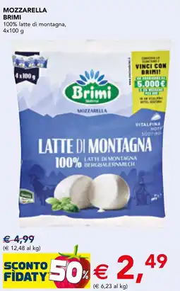 Esselunga Mozzarella Brimi offerta
