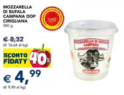 Esselunga Mozzarella di bufala campana cirigliana offerta
