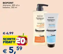 Esselunga Biopoint shampoo o balsamo offerta