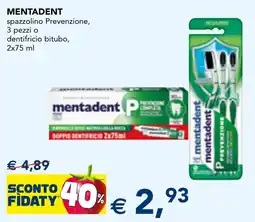 Esselunga Mentadent spazzolino Prevenzione offerta